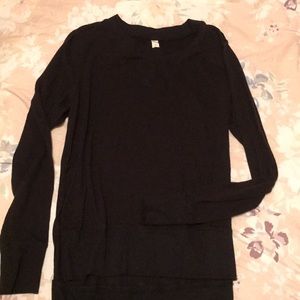 alo yoga size small long sleeve black top
